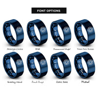 font options for inside engraving on blue transmutation circle rings