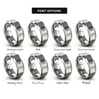 font options for inside engraving on silver transmutation circle rings