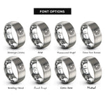 font options for inside engraving on grey transmutation circle rings