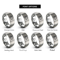 font options for inside engraving on grey transmutation circle rings