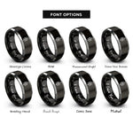 font options for inside engraving on black & grey travelers bindrune rings