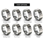 font options for inside engraving on gray treasure chest key rings