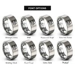 font options for inside engraving on gray treasure chest key rings