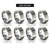 font options for inside engraving on gray treasure chest key rings
