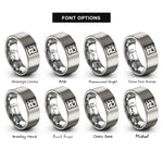 font options for inside engraving on grey treasure map rings