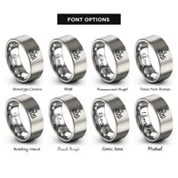 font options for inside engraving on grey tree moon rings