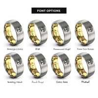 font options for inside engraving on gold & gray tree of life rings