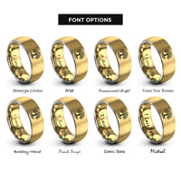 font options for inside engraving on gold & grey tree of life rings