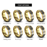 font options for inside engraving on gold & gray tree of life rings
