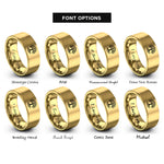 font options for inside engraving on gold tree of life rings