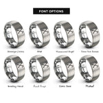 font options for inside engraving on gray trekking poles rings