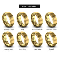 font options for inside engraving on gold triangle peaks sun rings