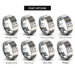 font options for inside engraving on grey trident anchor crossed rings