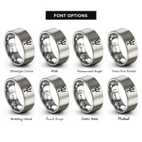 font options for inside engraving on gray trident (barbados) rings