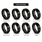 font options for inside engraving on black trihexagonal tiling rings