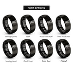 font options for inside engraving on black trim router rings