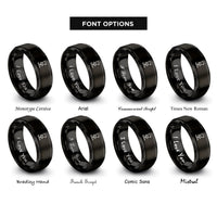 font options for inside engraving on black trim router rings