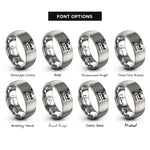 font options for inside engraving on gray triple beam balance rings