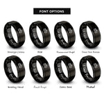 font options for inside engraving on black trolleybus rings