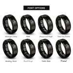 font options for inside engraving on black trolleybus rings