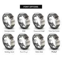font options for inside engraving on gray trolleybus rings