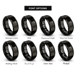 font options for inside engraving on black trombone player marching rings