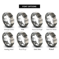 font options for inside engraving on gray trophy cup laurel rings