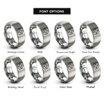 font options for inside engraving on gray truchet tiles curved rings