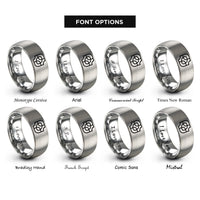 font options for inside engraving on gray truchet tiles curved rings