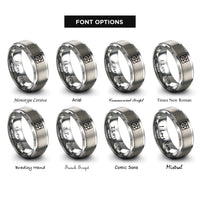 font options for inside engraving on silver truchet triangles rings
