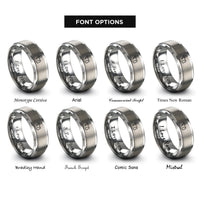 font options for inside engraving on silver truckers hitch carabiner rings
