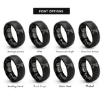 font options for inside engraving on black trumpet player marching rings