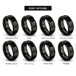 font options for inside engraving on black trumpet player marching rings