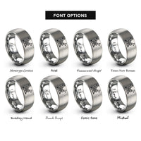 font options for inside engraving on silver trumpets emblem rings