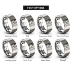 font options for inside engraving on grey ts monogram rings
