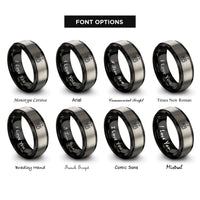 font options for inside engraving on black & grey tuba rings