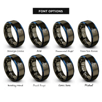 font options for inside engraving on gunmetal & blue tugboat rings