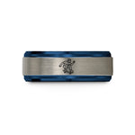 blue black him ring – blue & grey tungsten heelflip mid air wedding band