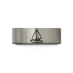 men's comfort fit ring – grey tungsten sailing yacht wedding band