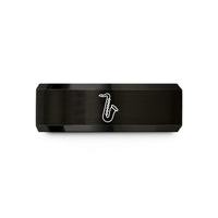 black tungsten wedding band – black tungsten alto saxophone wedding band