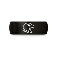 black mens tungsten rings – black tungsten eagle wedding band