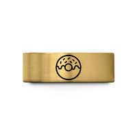 tungsten ring with engraving – gold tungsten donut wedding band