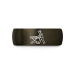 tungsten him wedding ring – gunmetal & black tungsten paramedic stretcher wedding band
