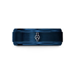 comfortable tungsten ring her – blue tungsten catalyst above arrow wedding band