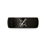 tungsten carbide rings her – black & gold tungsten heart violin bow wedding band