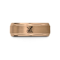 tungsten promise rings her – rose gold tungsten heart violin bow wedding band