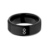 tungsten wedding band set – black tungsten ingwaz wedding band