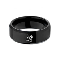 matching couples promise rings – black tungsten pheasant wedding band
