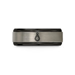 men's tungsten bands – black & blue & gray tungsten shot weight wedding band