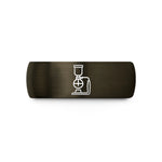 comfort fit rings for him – gunmetal & black tungsten siphon brewer wedding band